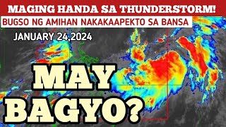 LOW PRESSURE AREABAGYO UPDATE JANUARY 242024 WEATHER UPDATE TODAYPAGASA WEATHER UPDATE [upl. by Behrens]