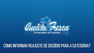 Como informar reajuste de dissídio para a categoria [upl. by Cohen5]