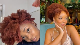 How I dye my 4C natural hair gingercopper NO BLEACH  SOUTH AFRICAN YOUTUBER [upl. by Arammat854]