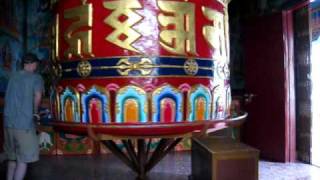 Giant Tibetan Prayer Wheel [upl. by Enyawed]