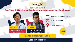 codeLab Eps 3 Crafting PRD Lite in Product Management for Beginners [upl. by Isoais]