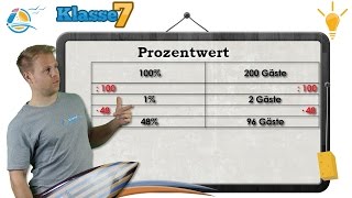 Prozentrechnung Prozentwert  Klasse 7 ★ Wissen [upl. by Atinhoj]