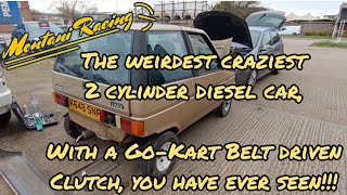 The Weirdest Craziest 2Cylinder Diesel Car Ever Made amp It Uses a Belt Driven Clutch automobile [upl. by Anidene]