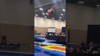 The judges were not buying it😭 gymnastics flips fails trampoline acrobatics olympics sports [upl. by Eniamirt97]