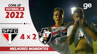 SÃO PAULO 4 X 2 VASCO  MELHORES MOMENTOS  COPA SÃO PAULO DE FUTEBOL JR  geglobo [upl. by Carson]