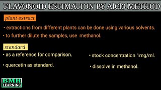 Estimation Of Flavonoids By Aluminum Chloride Method [upl. by Makell417]