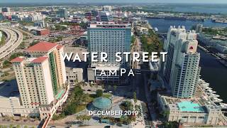 Water Street Tampa FL December 2019 4k [upl. by Trinia]