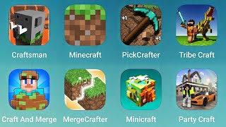 Craftsman Minecraft PickCrafter Tribe Craft Craft and Merge MergeCrafter Minicraft PartyCraft [upl. by Aisad]