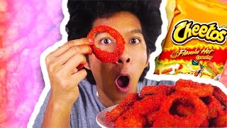 DIY HOW TO MAKE HOT CHEETO ONION RINGS [upl. by Jordanson]