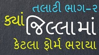 talati bharti 2018 PART 2  ક્યાં જિલ્લામાં કેટલા ફોર્મ ભરાયા  તલાટી ભરતી 2018 [upl. by Aicatsal]