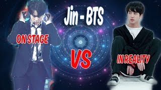 BTS JIN ON STAGE VS IN REALITY [upl. by Memberg305]