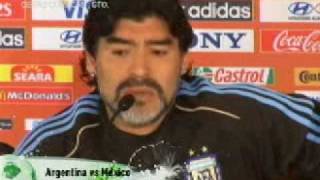 MARADONA HABLA DE MEXICO CONFERENCIA DE PRENSA [upl. by Silver110]