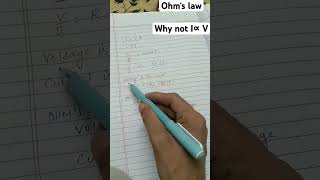 Ohms law why current is not proportional to voltage physics V ∝ I  shorts [upl. by Ayaet978]