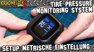 TPMS Setup auf europäisch Bar und °Celsius einstellen 🔧 Kradmelder24 Garage [upl. by Llevel]