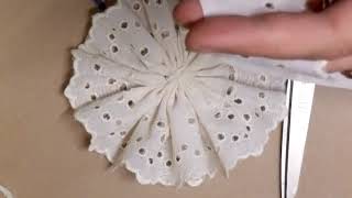 Shabby Chic Eyelet Flower Tutorial  jennings644 [upl. by Yarw]