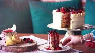 Recette Cake au chocolat blanc et fruits rouges  Chef Rim [upl. by Eniluap886]