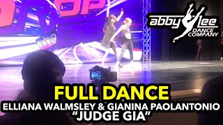 Dance Moms  Elliana Walmsley amp GiaNina Paolantonio  Judge Gia  S8 Ep8 [upl. by Shorter]