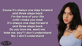 Olivia Rodrigo  1 step forward 3 steps back Lyrics [upl. by Silvana517]