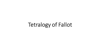 Tetralogy of Fallot [upl. by Clarabelle]