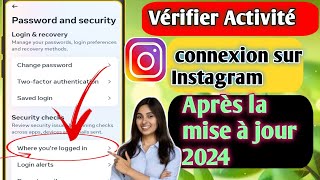 Comment vérifier mon appareil de connexion Instagram l Qui utilise mon compte Instagram nouvelle mis [upl. by Brownley]