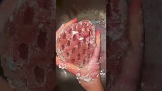 This sponge squeeze smelled so amazing 😩😍🤤🧽 asmr spongesqueezing asmrcleaning cleaningasmr [upl. by Roede]