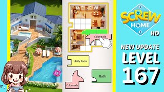 Screw Home Level 167 Solution Walkthrough New Version [upl. by Swope]