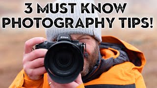 3 EASY PHOTOGRAPHY TIPS every BEGINNER should know [upl. by Yespmed416]