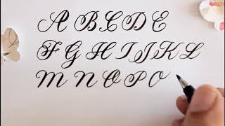 how to write in calligraphy  easy way for beginners [upl. by Ydnec]