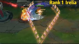 Rank 1 Irelia This Irelia Will Blow Your Mind LEVEL 1 SOLO KILL [upl. by Joana]