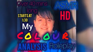 Colour analysis ASMR Roleplay  Unintentional ASMR whispering fabric sounds [upl. by Llerraf]