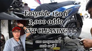 Easyride 150 fi  CVT CLEANING  ano maganda er150 carb or fi   easyride150fi longblackmoto [upl. by Nahshunn535]