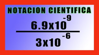 ✅👉 Division de notacion cientifica con exponentes negativos [upl. by Chaim]