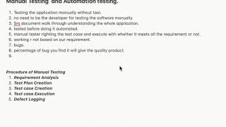 What is Manual Testing and Automation testing Explained in Tamil [upl. by Nixie146]