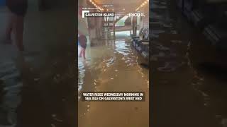 Water rises in Sea Isle on Galvestons West End as Potential Cyclone One moves through the Gulf [upl. by Agna]