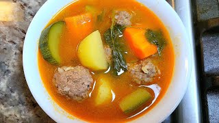 Caldo De Albondigas  Ground Beef Recipe [upl. by Bigelow]