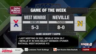 Farm Bureau Game of the Week Preview West Monroe vs Neville [upl. by Dante923]