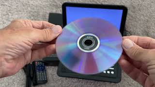 How to play a DVD in Yoton Portable DVD Player YD105 [upl. by Anelad]