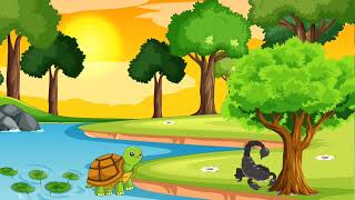 The Turtle and Scorpio Cartoons Moral Story Cartoons Bacha Party Cartoons [upl. by Nrehtac]