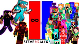 All Versions Of Steve vs All Versions Of Alex [upl. by Newra]