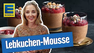 LebkuchenMousse Rezept  Einfaches Weihnachtsdessert im Glas UdPP [upl. by Leibrag]