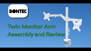 Bontec Twin Monitor Arms  Review and Assembly [upl. by Notsua]