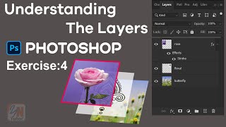 Understanding the Layers in Photoshop Exercise No4  Photoshop for Beginners YN Tutor [upl. by Reizarf228]