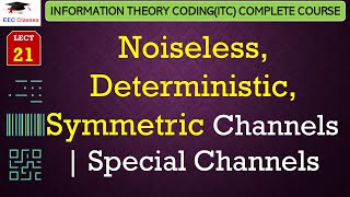 L21 Noiseless Deterministic Symmetric Channels  Special Channels  Information Theory Coding [upl. by Charis841]