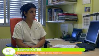 Sabrina KATEB infirmière cadre  Service de neurochirurgie  Hôpital Brabois de Nancy [upl. by Euqinomahs]