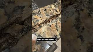 Cracked granite PROBLEM SOLVED diy homeimprovement kitchensink [upl. by Riannon775]