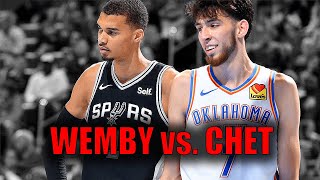 Victor Wembanyama vs Chet Holmgren  NBA preseason highlights October 9 2023 [upl. by Krueger]