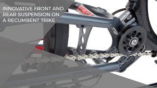 Innovative front and rear suspension on a recumbent trike [upl. by Clarette]