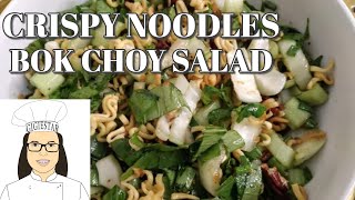 CRISPY NOODLES AND BOK CHOY SALAD  SO EASY AND HEALTHY [upl. by Earaj]