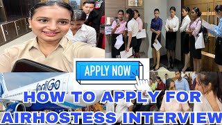 How to apply for air hostess job 2023  how to apply for indigo cabin crew  Step by Step explained [upl. by Alithia]