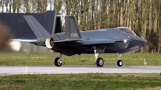 4K RNetherlands AF F35A F009 Takeoff Leeuwarden AB EHLW [upl. by Notsua418]